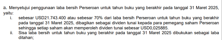 HEXA hasil RUPS 2025