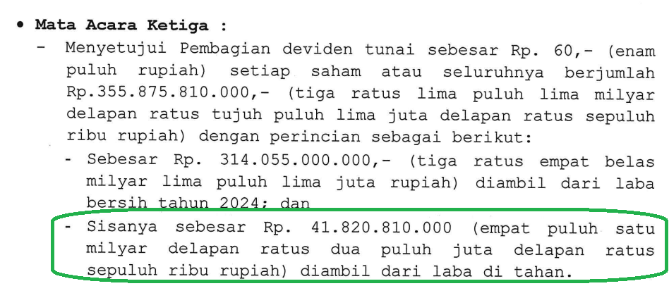 dividen RALS tahun buku 2024