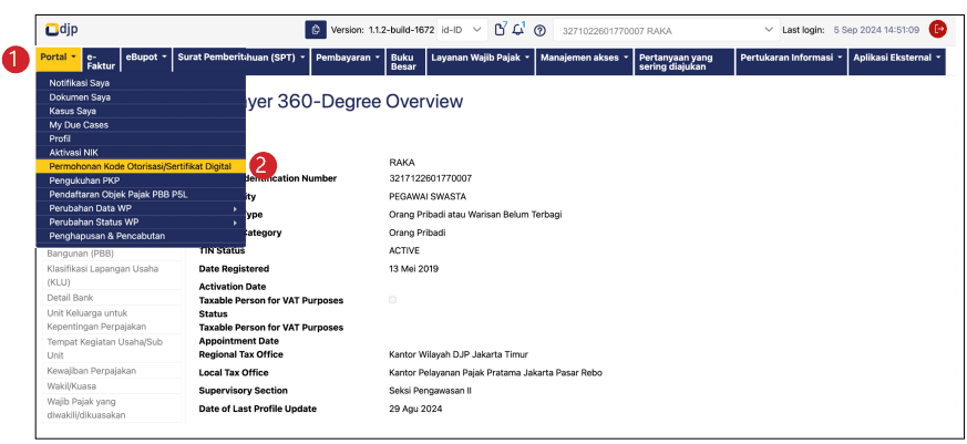 cara mengatasi error please register a digital certificate for this nik di coretax 1